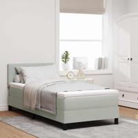 Boxspringbed met Matras met matras Lichtgrijs 90 x 200 cm Stof