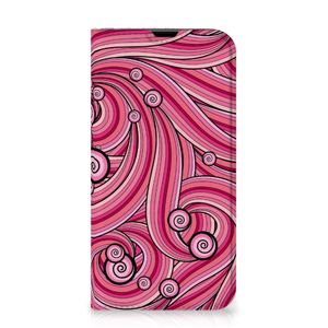 iPhone 13 Pro Bookcase Swirl Pink