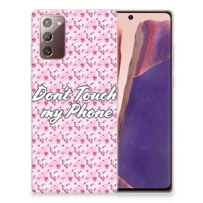 Samsung Note 20 Silicone-hoesje Flowers Pink DTMP Samsung Note 20 Silicone-hoesje Flowers Pink DTMP
