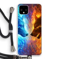 Fire & Ice: Pixel 4 Transparant Hoesje met koord