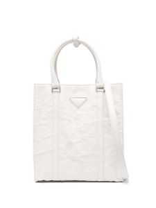 Prada sac cabas en cuir nappa - Blanc