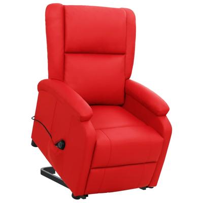 Sta-op-stoel kunstleer rood