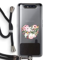 GRL PWR Flower: Samsung Galaxy A80 Transparant Hoesje met koord