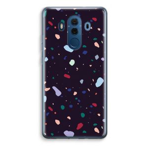 Dark Rounded Terrazzo: Huawei Mate 10 Pro Transparant Hoesje