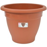 Terra cotta kleur ronde plantenpot/bloempot kunststof diameter 50 cm   -