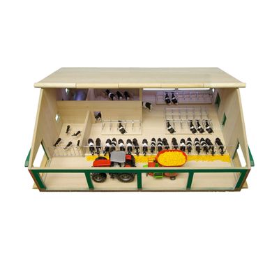 Kids Globe globe ligboxenstal hout met melkunit 1:32