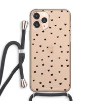 Kleine kattenkopjes: iPhone 11 Pro Transparant Hoesje met koord