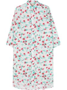 Marni robe-chemise en coton à imprimé Reverie - Blanc