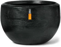 Capi bloempot bol Arc Granite 88x60 cm zwart