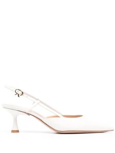 Gianvito Rossi escarpins pointus en cuir à bride arrière - Blanc