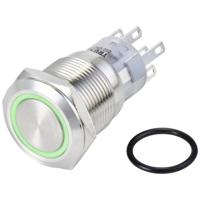 TRU COMPONENTS TC-10090980 LAS1-AGQ-22ZE/G/24V/S Vandalismebestendige druktoets 250 V/AC 3 A 2x aan/aan Continu Groen IP65 1 stuk(s)