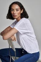 Linnen T-shirt met details opzij Linnen T-shirt met details opzij