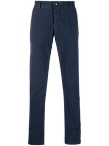 Incotex pantalon en coton à coupe droite - Bleu