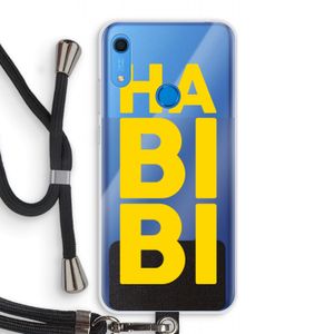 Habibi Blue: Huawei Y6s Transparant Hoesje met koord