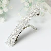 Mode meisjes Headwear Crystal Rhinestone elastische Hair clip haaraccessoires (wit)
