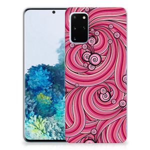 Samsung Galaxy S20 Plus Hoesje maken Swirl Pink