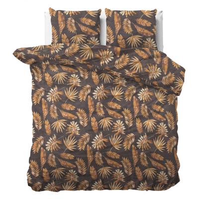 Dekbedovertrek Louisa - Lits-Jumeaux (240x220 cm) - Oranje Polyester-katoen - Dessin: Patroon - Sleeptime Elegance - Dekbed-Discounter.nl