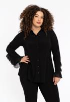 Yoek A-lijn blouse | Zwart | Maat 54/56 Yoek A-lijn blouse | Zwart | Maat 54/56