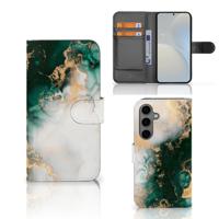 Bookcase voor Samsung Galaxy S25 Marmer Groen
