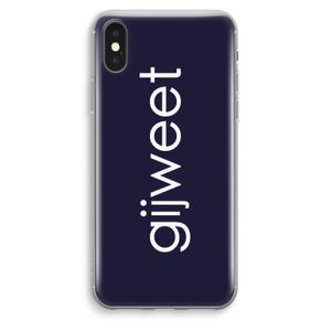 Gijweet: iPhone XS Max Transparant Hoesje