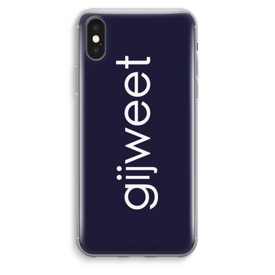 Gijweet: iPhone XS Max Transparant Hoesje