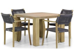 Lifestyle Dallas/Brighton 100 cm dining tuinset 5-delig