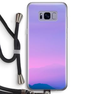 Sunset pastel: Samsung Galaxy S8 Transparant Hoesje met koord