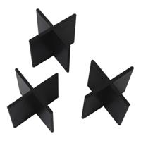 Voegkruis herbruikbaar zwart 3mm 50x55mm (50st.) - Gardenlux