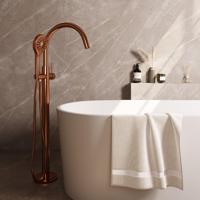Brauer Copper Carving Staande Badkraan - handdouche rond 3 standen - 2 carving knoppen -geborsteld koper 5-GK-263 Brauer Copper Carving Staande Badkraan - handdouche rond 3 standen - 2 carving knoppen -geborsteld koper 5-GK-263