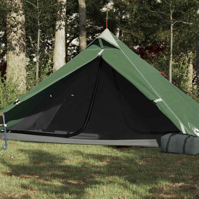 VidaXL Hangende tipi tent 1-persoons waterdicht groen