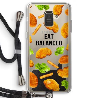 Eat Balanced: Samsung Galaxy A8 (2018) Transparant Hoesje met koord