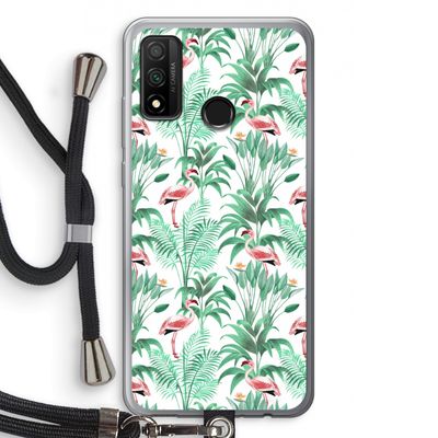 Flamingo bladeren: Huawei P Smart (2020) Transparant Hoesje met koord
