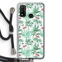 Flamingo bladeren: Huawei P Smart (2020) Transparant Hoesje met koord