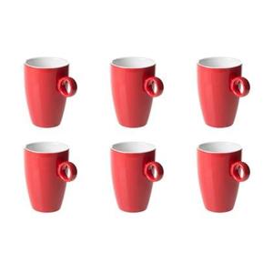 Maastricht Porselein Beker Bart Colour 23 cl Rood 6 stuk(s)