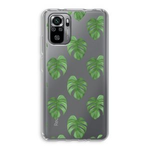 Monstera leaves: Xiaomi Redmi Note 10S Transparant Hoesje