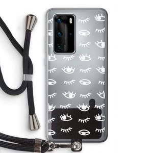 Eye pattern #3: Huawei P40 Pro Transparant Hoesje met koord