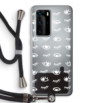 Eye pattern #3: Huawei P40 Pro Transparant Hoesje met koord