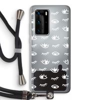 Eye pattern #3: Huawei P40 Pro Transparant Hoesje met koord Eye pattern #3: Huawei P40 Pro Transparant Hoesje met koord