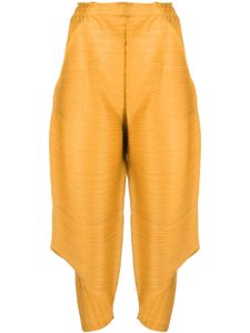 Pleats Please Issey Miyake pantalon court à plis - Jaune