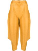 Pleats Please Issey Miyake pantalon court à plis - Jaune - thumbnail