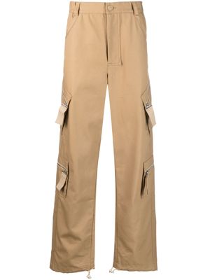 Jacquemus pantalon droit à poches cargo - Tons neutres
