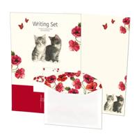 Briefpapier met enveloppen: Franciens Kittens & Poppies