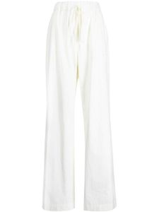 BONDI BORN pantalon en coton Portici à coupe longue - Blanc