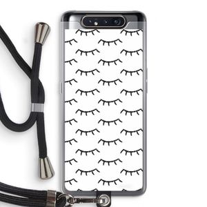 Wimpers: Samsung Galaxy A80 Transparant Hoesje met koord
