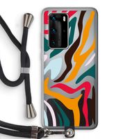 Colored Zebra: Huawei P40 Pro Transparant Hoesje met koord