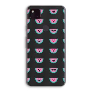 Smiley watermeloenprint: Google Pixel 4a 5G Transparant Hoesje