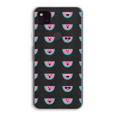 Smiley watermeloenprint: Google Pixel 4a 5G Transparant Hoesje