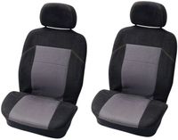 Carpoint stoelhoezenset vóór Suède uni 4 delig zwart - thumbnail