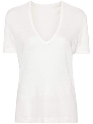 Zadig&Voltaire t-shirt en lin - Blanc