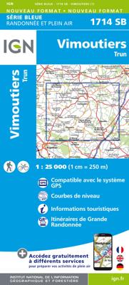 Wandelkaart - Topografische kaart 1714 SB - Serie Bleue Vimoutiers - Trun | IGN - Institut Géographique National Wandelkaart - Topografische kaart 1714 SB - Serie Bleue Vimoutiers - Trun | IGN - Institut Géographique National